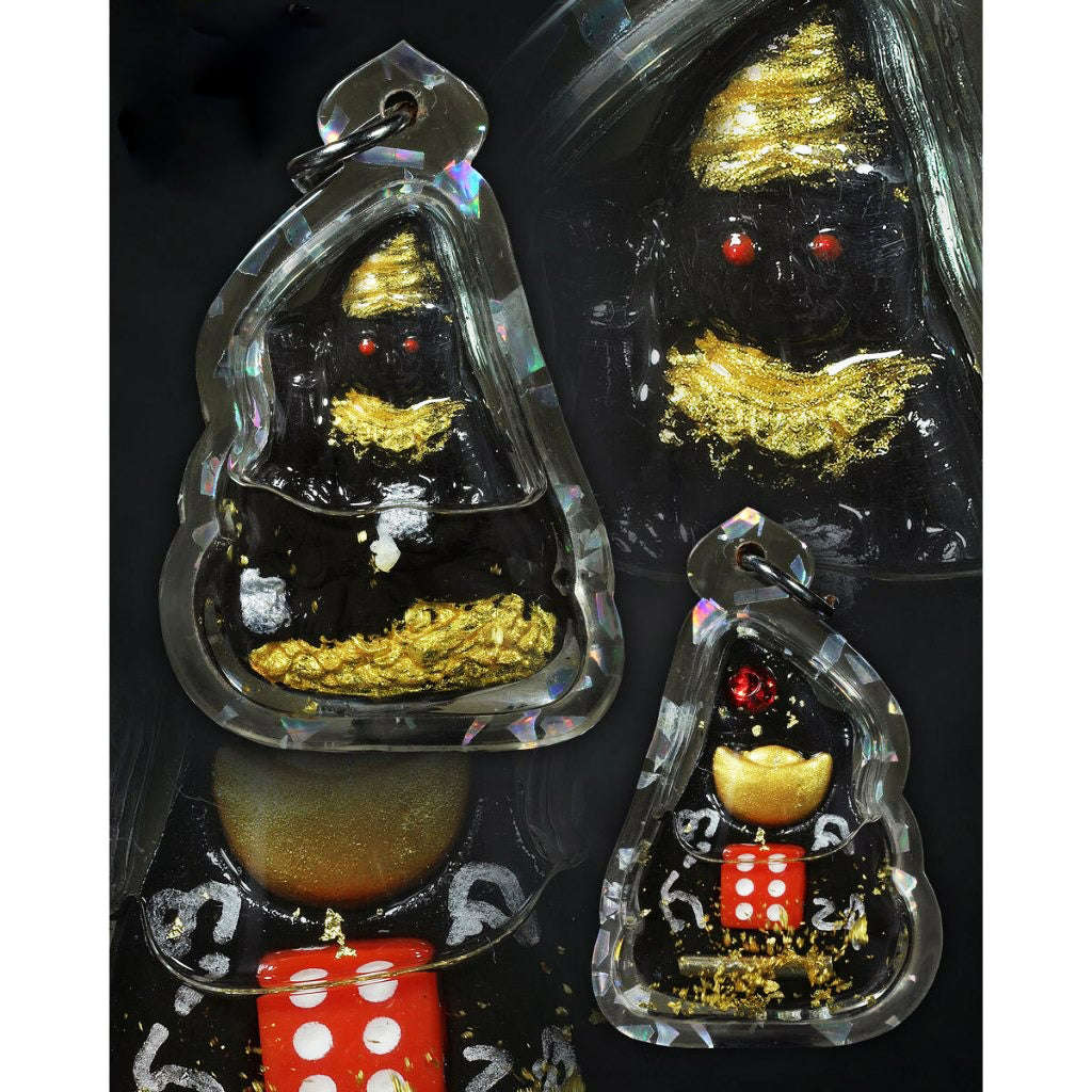 ✨ The Sovereign Phor Ngur "Nuea Duang" Destiny-Master: Authentic Phra Arjan Pom Khmer-Lanna Sacred Black Charm Talisman Infused with Primordial Attraction Oil for Infinite Lust, Luck, and Unstoppable Success