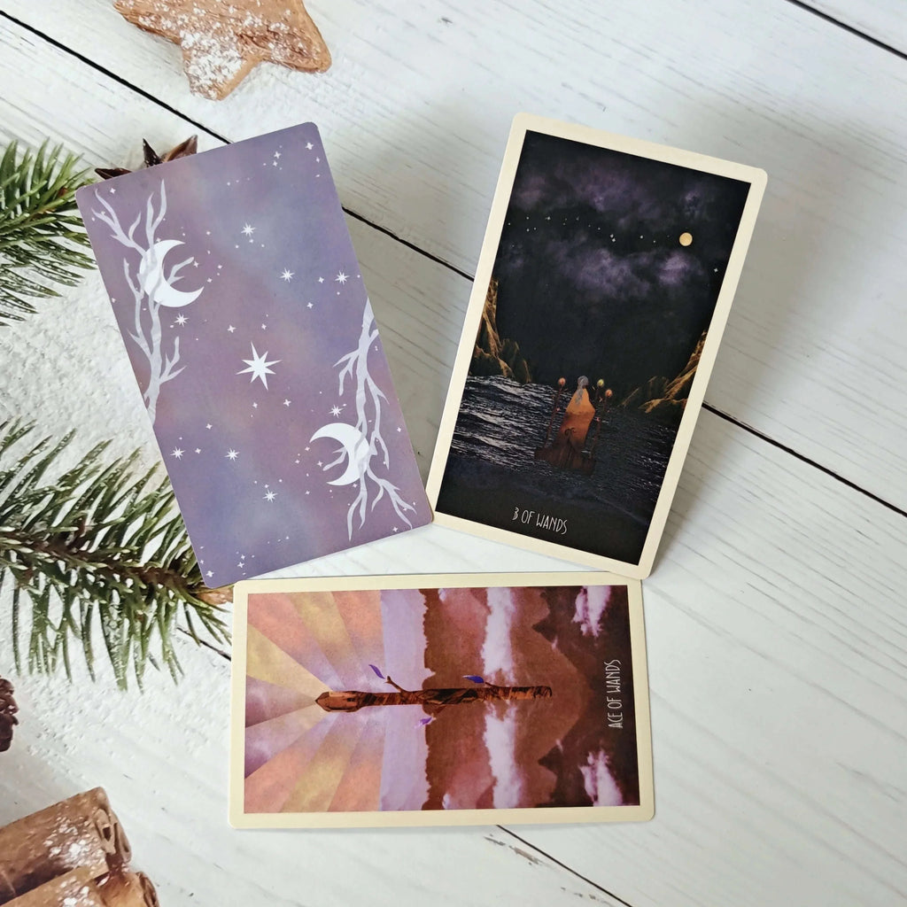✨ The Star Seeker Tarot Deck – 78 Cards Beginner Friendly Cosmic & Mystical Theme Compact 12 x 7 cm Includes 100-Page Guidebook Board Game & Divination Deck for Adults