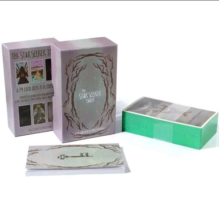 The Star Seeker Tarot Deck – 79 Exquisite Cards with Paper Manual, Compact 12 x 7 cm Card Game for Self-Reflection
