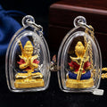 💥 THE STUNNING LANNA MASTERPIECE OF GOLD-PLATED BRONZE & ENAMEL SPLENDOR: THE KRUBA NUA RITH WAT SAPHAN DAM KHUNPHAEN SAEN AKHOM (MON MAHA HLONG EDITION, GOLD-PLATED BRONZE WITH COLOR ENAMEL, BE 2562)! Thai Blessing Co By RURUECHA