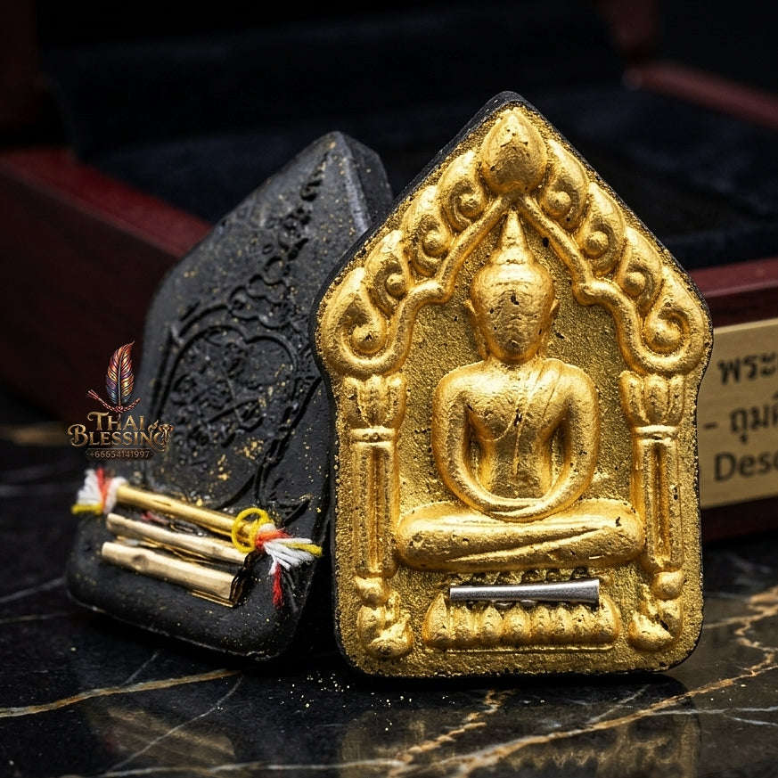 💥 THE STUNNING PURPLE-HERB MASTERPIECE OF PHRAI-KUMAR WEALTH & GOLDEN-BRUSH EMBELLISHMENT: THE PHRA ACHAN AMNAZ MAHAVERO KHUN PHAEN PHRAI KUMAR (GOLD-PAINTED PURPLE HERB EDITION)! Thai Blessing Co By RURUECHA