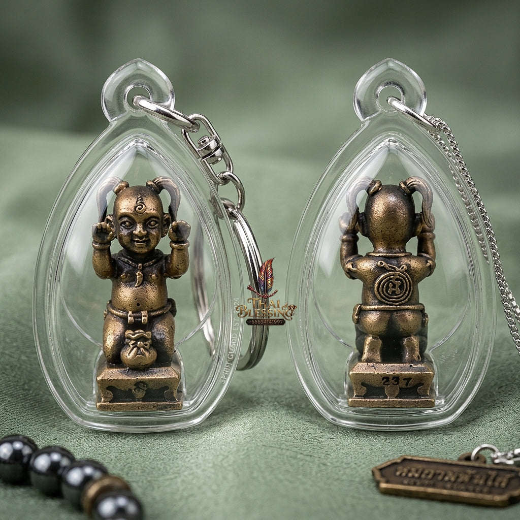 💥 THE STUNNING SATIN-RED BRONZE MASTERPIECE OF WEALTH-SWEEPING SPIRIT MASTERY: THE LUANG PHO SOMCHAI WAT DAN KWEAN KUMAR KOY SAP (RED SATIN SAMRIT EDITION)! Thai Blessing Co By RURUECHA