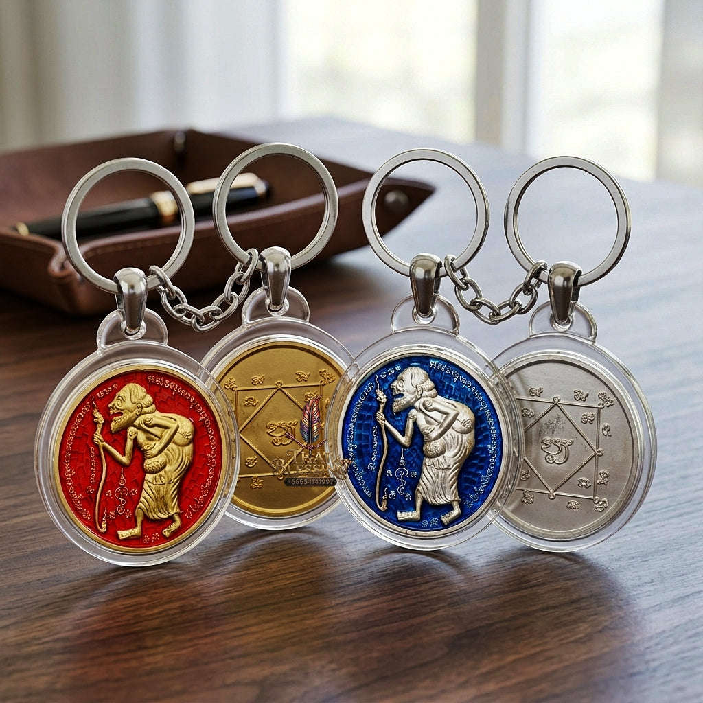 💥 THE STUNNING SILVER-PLATED MASTERPIECE OF ULTIMATE TREASURY WEALTH: THE LUANG PHO JON RAM RUAY MAHA SETTHI MI SAP CHU CHOK MEDAL (SILVER-PLATED EDITION)! Thai Blessing Co By RURUECHA