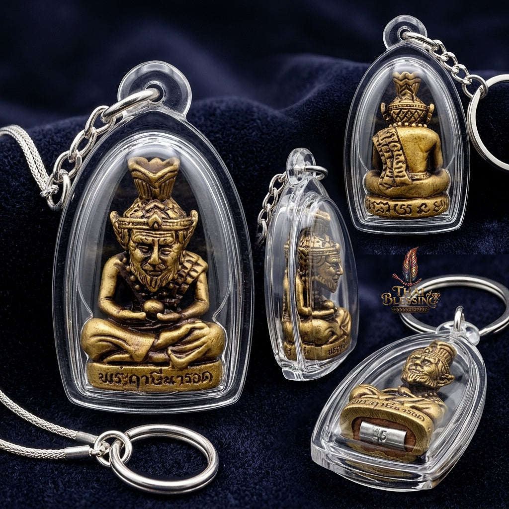 💥 THE STUNNING SUPREME LINEAGE MASTERPIECE OF THE PRATHOM BOROMAKHRU LORD HERMIT NAROD: THE LUANG PU MAEN SAMNAK SONG KHAO CHAN BOROMAKHRU PHOO RUE-SI NAROD (SATIN-FINISHED BELL BRASS EDITION, BE 2567)! Thai Blessing Co By RURUECHA