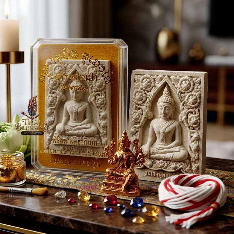 ✨ [The Supreme Beacon of Fortune & Prosperity] Sacred Phra Somdej "Phut Hiran" (Golden Buddha) – Master-Blessed by Kruba Subin Sumetho (2012 "Forest Garden Creation" - Wai Kru Edition)