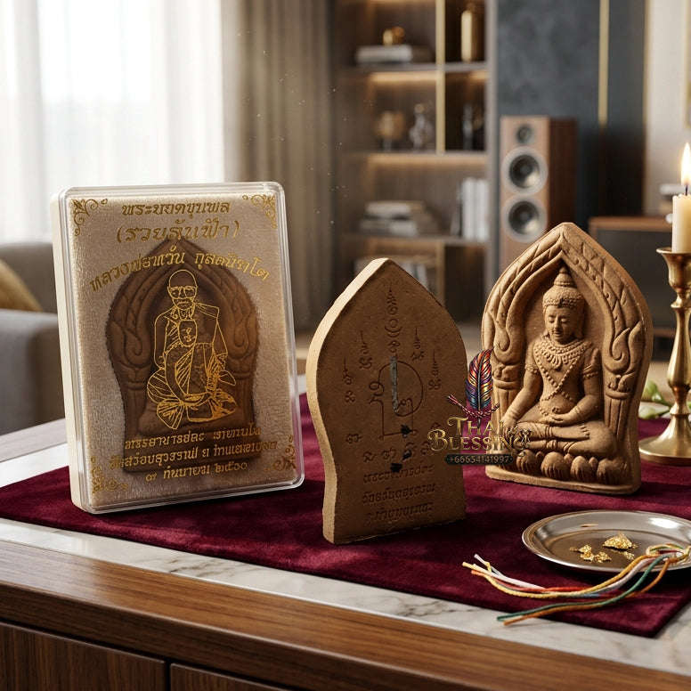 ✨ [The Supreme Commander of Authority & Victory] Sacred "Phra Yod Khun Phon" (The Great General Buddha) – Blessed Holy Turmeric (Khamin Sek) – Master-Blessed by Phra Ajarn La, Wat Soi Suwan Thai Blessing Co By RURUECHA