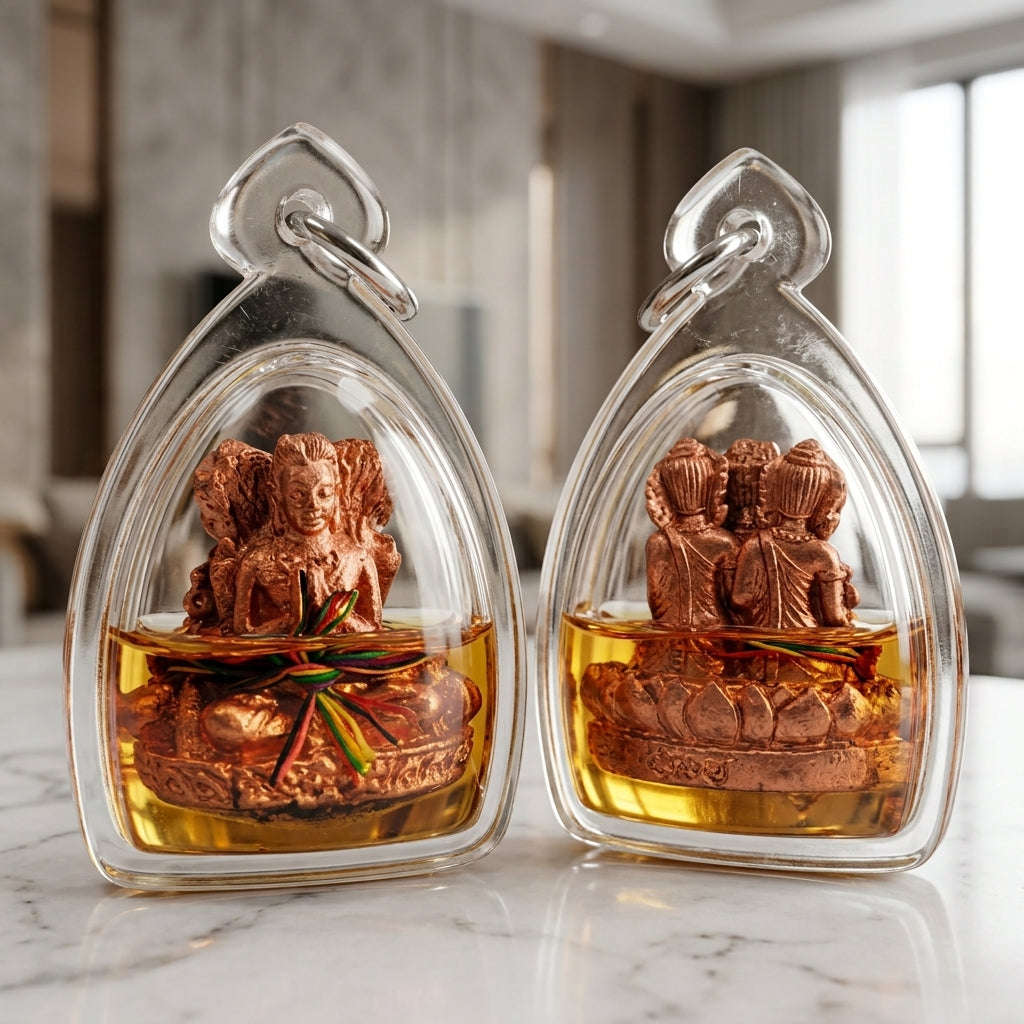 💥 THE SUPREME MASTER-GRADE DUAL-SPIRIT SEDUCTION PENDANT: THE KRU BA DHECH ONG KRU PHRAI SAWAT!  Sacred "Khun Phaen Phrai Sawat Phrai Song Nang Ong Kru Thai Blessing Co By RURUECHA