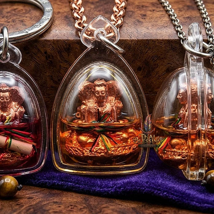💥 THE SUPREME MASTER-GRADE DUAL-SPIRIT SEDUCTION PENDANT: THE KRU BA DHECH ONG KRU PHRAI SAWAT!  Sacred "Khun Phaen Phrai Sawat Phrai Song Nang Ong Kru Thai Blessing Co By RURUECHA