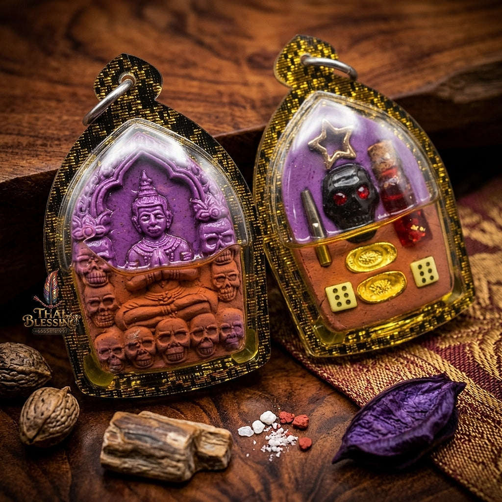 💥 THE SUPREME PURPLE CUPID LOVE-SPELL MASTERPIECE: THE LUANG PHO KLOM MON KAMTHEP KHUN PHAEN!  Sacred "Khun Phaen Phrai Thong Riak Sap Krasip Choke Thai Blessing Co By RURUECHA