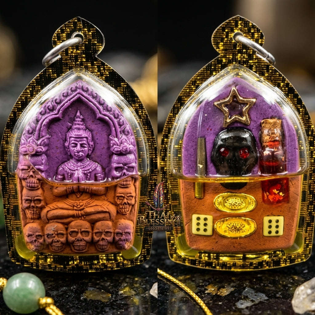 💥 THE SUPREME PURPLE CUPID LOVE-SPELL MASTERPIECE: THE LUANG PHO KLOM MON KAMTHEP KHUN PHAEN!  Sacred "Khun Phaen Phrai Thong Riak Sap Krasip Choke Thai Blessing Co By RURUECHA