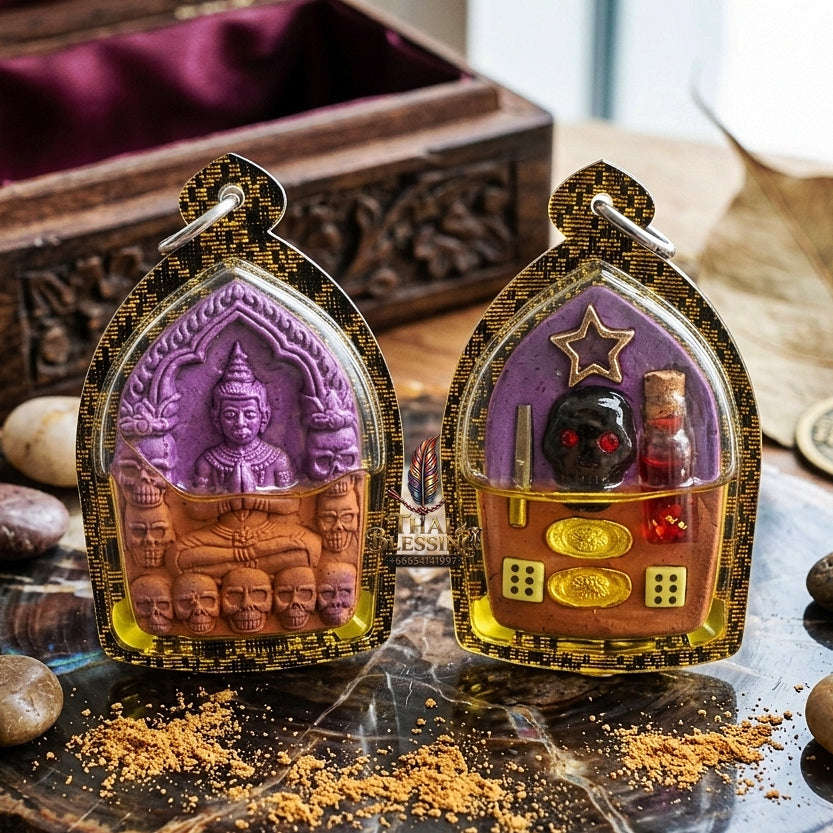 💥 THE SUPREME PURPLE CUPID LOVE-SPELL MASTERPIECE: THE LUANG PHO KLOM MON KAMTHEP KHUN PHAEN!  Sacred "Khun Phaen Phrai Thong Riak Sap Krasip Choke Thai Blessing Co By RURUECHA