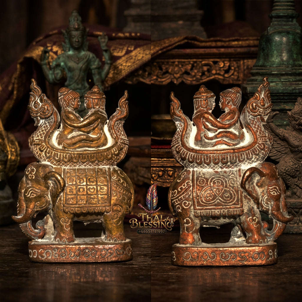✨ [The Supreme Sovereign of Absolute Allure & Unbroken Love] Sacred "Khun Inn Kamlang 7 Chang San" (Khun Inn with the Power of 7 Elephants) – Ultra-Rare "Tipa Loha" (Alchemical Alloy) Thai Blessing Co By RURUECHA