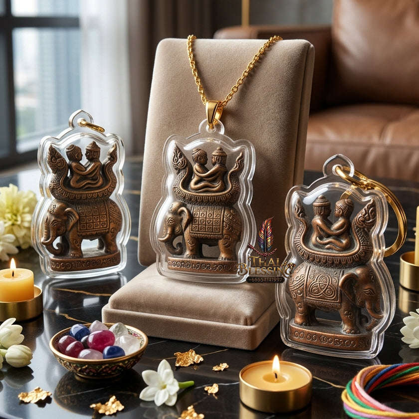 ✨ [The Supreme Sovereign of Absolute Allure & Unbroken Love] Sacred "Khun Inn Kamlang 7 Chang San" (Khun Inn with the Power of 7 Elephants) – Ultra-Rare "Tipa Loha" (Alchemical Alloy) Thai Blessing Co By RURUECHA