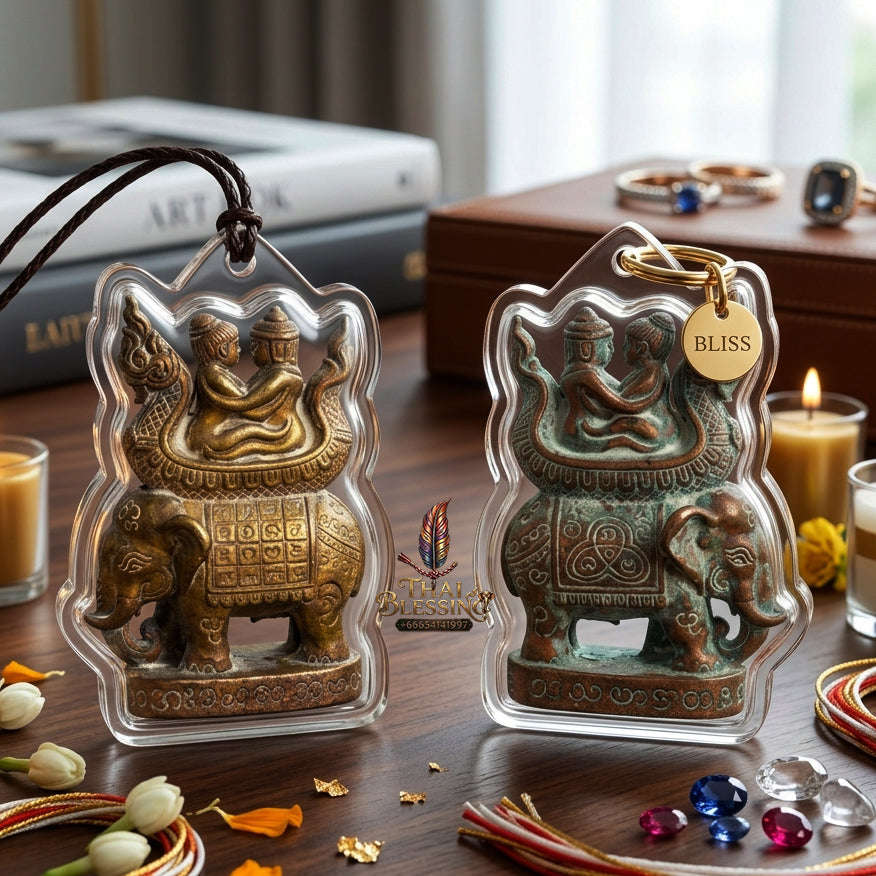✨ [The Supreme Sovereign of Absolute Allure & Unbroken Love] Sacred "Khun Inn Kamlang 7 Chang San" (Khun Inn with the Power of 7 Elephants) – Ultra-Rare "Tipa Loha" (Alchemical Alloy) Thai Blessing Co By RURUECHA