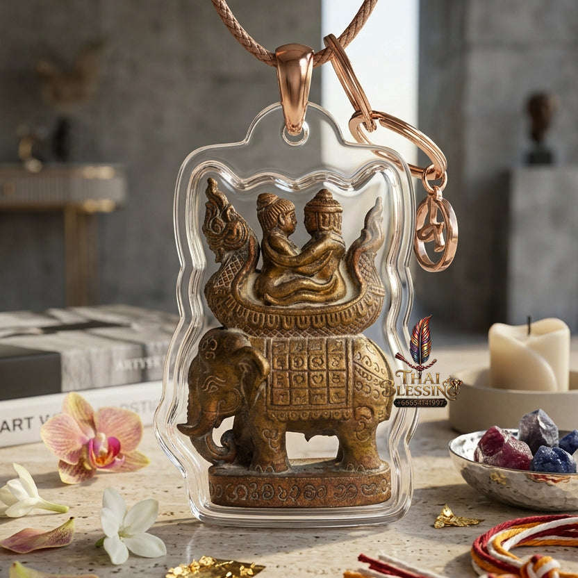 ✨ [The Supreme Sovereign of Absolute Allure & Unbroken Love] Sacred "Khun Inn Kamlang 7 Chang San" (Khun Inn with the Power of 7 Elephants) – Ultra-Rare "Tipa Loha" (Alchemical Alloy) Thai Blessing Co By RURUECHA