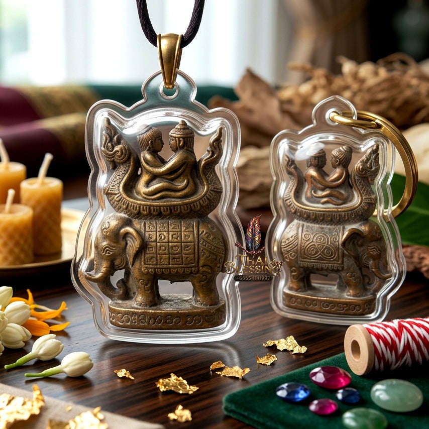✨ [The Supreme Sovereign of Absolute Allure & Unbroken Love] Sacred "Khun Inn Kamlang 7 Chang San" (Khun Inn with the Power of 7 Elephants) – Ultra-Rare "Tipa Loha" (Alchemical Alloy) Thai Blessing Co By RURUECHA