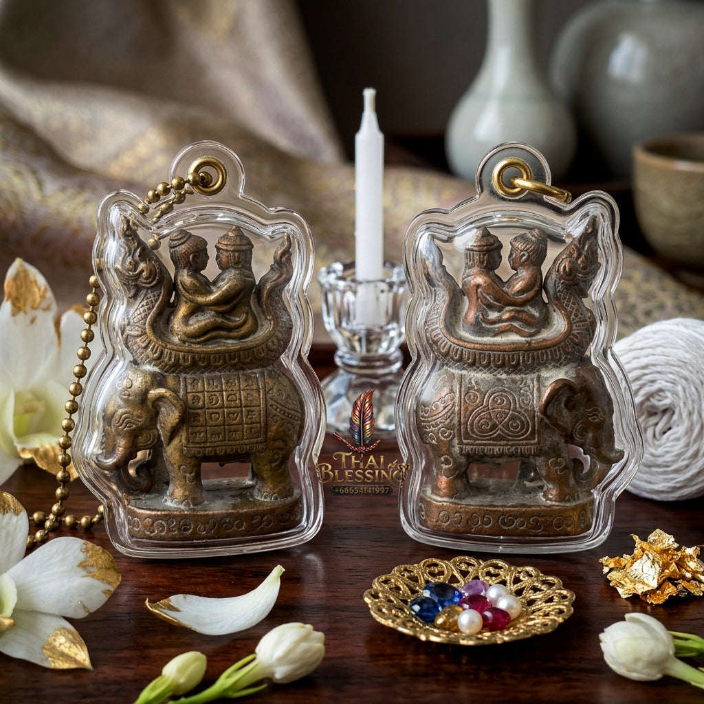 ✨ [The Supreme Sovereign of Absolute Allure & Unbroken Love] Sacred "Khun Inn Kamlang 7 Chang San" (Khun Inn with the Power of 7 Elephants) – Ultra-Rare "Tipa Loha" (Alchemical Alloy) Thai Blessing Co By RURUECHA