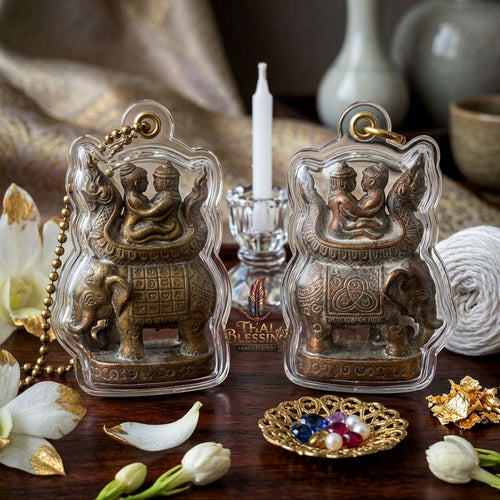 ✨ [The Supreme Sovereign of Absolute Allure & Unbroken Love] Sacred "Khun Inn Kamlang 7 Chang San" (Khun Inn with the Power of 7 Elephants) – Ultra-Rare "Tipa Loha" (Alchemical Alloy) Thai Blessing Co By RURUECHA