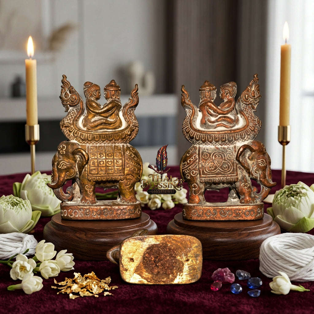 ✨ [The Supreme Sovereign of Absolute Allure & Unbroken Love] Sacred "Khun Inn Kamlang 7 Chang San" (Khun Inn with the Power of 7 Elephants) – Ultra-Rare "Tipa Loha" (Alchemical Alloy) Thai Blessing Co By RURUECHA