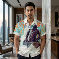 The Timeless Icon Edition Premium Men's Retro Character Graphic Shirt - High-Definition Vintage Animation Art Couples' Matching Halloween Style Hawaiian Beach Shirt, Breathable Quick-Dry Urban-Holiday Short-Sleeve Apparel Thai Blessing Co By