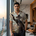 The Timeless Icon Edition Premium Men's Retro Character Graphic Shirt - High-Definition Vintage Animation Art Couples' Matching Halloween Style Hawaiian Beach Shirt, Breathable Quick-Dry Urban-Holiday Short-Sleeve Apparel CS2024TGBA2777