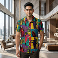 The Timeless Icon Edition Premium Men's Retro Character Graphic Shirt - High-Definition Vintage Animation Art Couples' Matching Halloween Style Hawaiian Beach Shirt, Breathable Quick-Dry Urban-Holiday Short-Sleeve Apparel Thai Blessing Co By