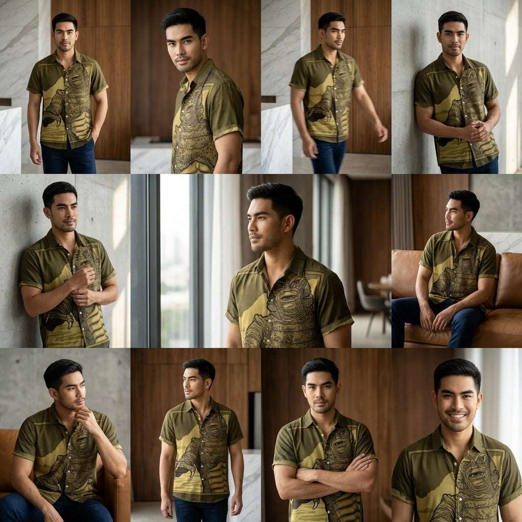 The Timeless Icon Edition Premium Men's Retro Character Graphic Shirt - High-Definition Vintage Animation Art Couples' Matching Halloween Style Hawaiian Beach Shirt, Breathable Quick-Dry Urban-Holiday Short-Sleeve Apparel Thai Blessing Co By