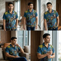 The Timeless Icon Edition Premium Men's Retro Character Graphic Shirt - High-Definition Vintage Animation Art Couples' Matching Halloween Style Hawaiian Beach Shirt, Breathable Quick-Dry Urban-Holiday Short-Sleeve Apparel Thai Blessing Co By