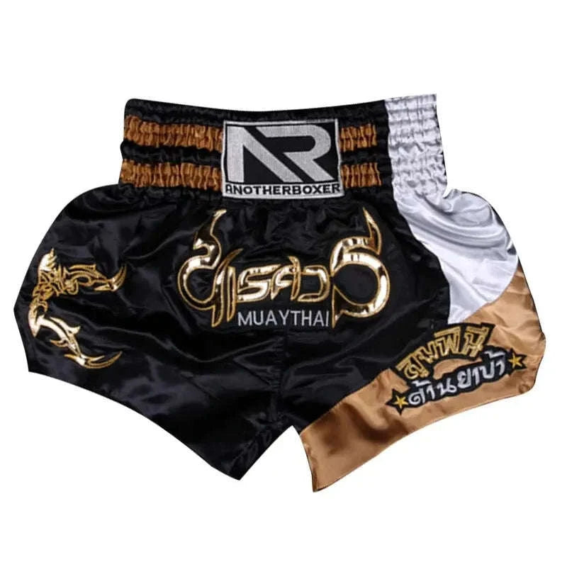 🏮 The Titan Striker: Professional Heavyweight Satin Muay Thai Shorts – Modern High-Performance Combat Trunks, Handcrafted Premium Quality for Adults and Kids