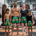 🏮 The Titan Striker: Professional Heavyweight Satin Muay Thai Shorts – Modern High-Performance Combat Trunks, Handcrafted Premium Quality for Adults and Kids