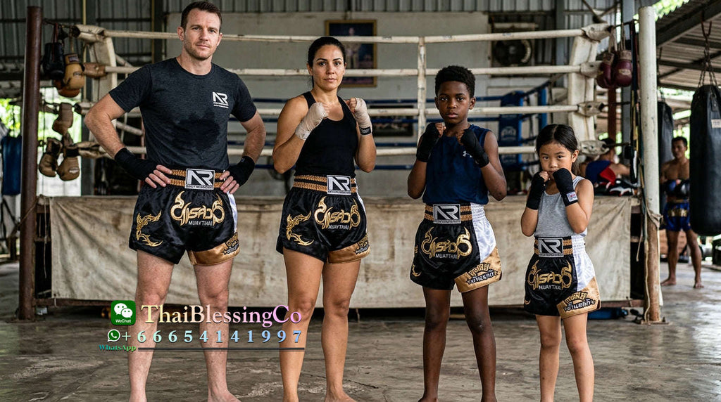 🏮 The Titan Striker: Professional Heavyweight Satin Muay Thai Shorts – Modern High-Performance Combat Trunks, Handcrafted Premium Quality for Adults and Kids