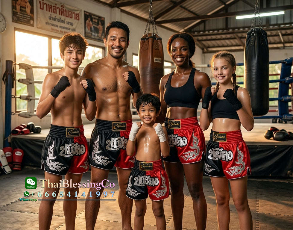 🏮 The Titan Striker: Professional Heavyweight Satin Muay Thai Shorts – Modern High-Performance Combat Trunks, Handcrafted Premium Quality for Adults and Kids