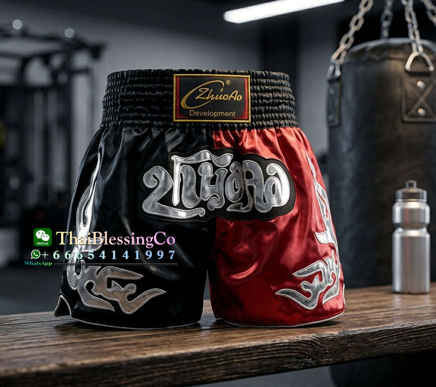 🏮 The Titan Striker: Professional Heavyweight Satin Muay Thai Shorts – Modern High-Performance Combat Trunks, Handcrafted Premium Quality for Adults and Kids