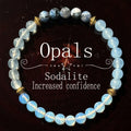 🗣️ The "True Self" Confidence Bracelet: Opal & Sodalite for Courage & Expression (6mm)