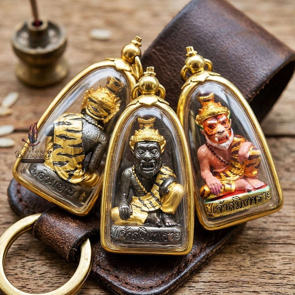 💥 THE TWO-TONE BLACK-GOLD METAL MASTERPIECE OF FEROCIOUS HERMIT SEDUCTION & WEALTH: THE ACHAN INTHEP PU CHAO SAMING PHRAI (BLACK-GOLD EDition)! Thai Blessing Co By RURUECHA