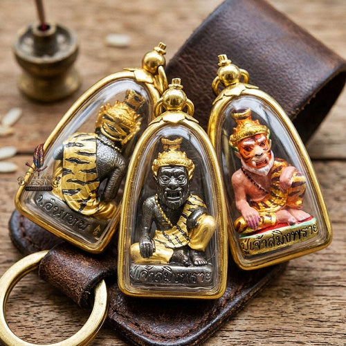 💥 THE TWO-TONE BLACK-GOLD METAL MASTERPIECE OF FEROCIOUS HERMIT SEDUCTION & WEALTH: THE ACHAN INTHEP PU CHAO SAMING PHRAI (BLACK-GOLD EDition)! Thai Blessing Co By RURUECHA