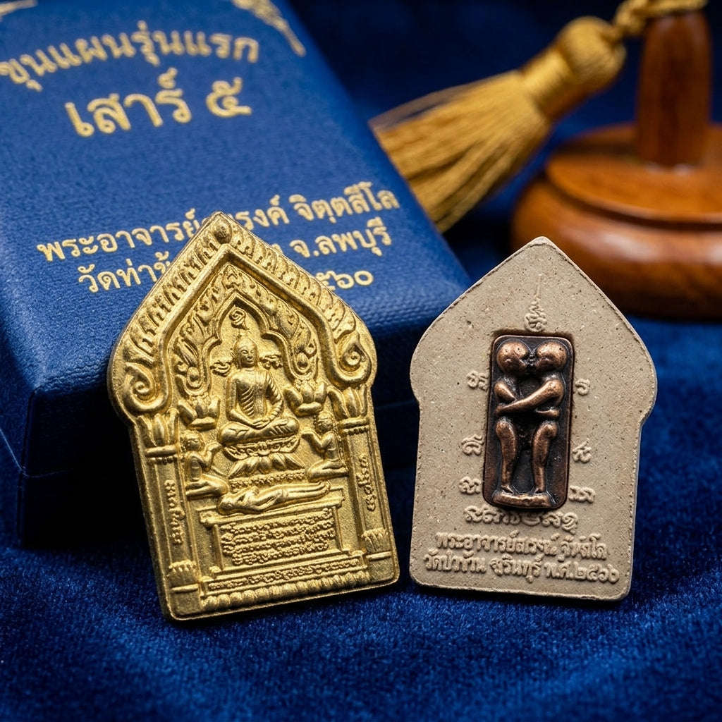 💥 THE ULTIMATE MASTERPIECE OF DUAL BLESSINGS: THE LUANG PHO WAN PHLAI KGAEO IN KU MASTER RELIC!  Sacred "Khun Phaen Phlai Kaeo Nam Ruek Thai Blessing Co By RURUECHA