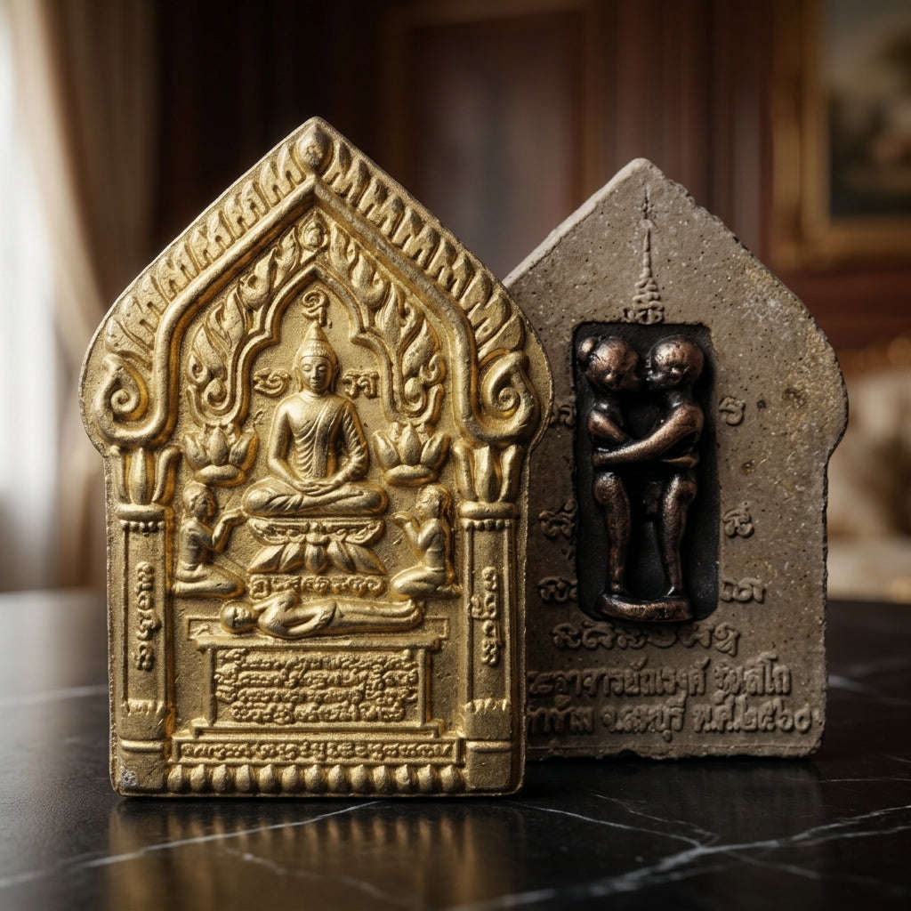 💥 THE ULTIMATE MASTERPIECE OF DUAL BLESSINGS: THE LUANG PHO WAN PHLAI KGAEO IN KU MASTER RELIC!  Sacred "Khun Phaen Phlai Kaeo Nam Ruek Thai Blessing Co By RURUECHA
