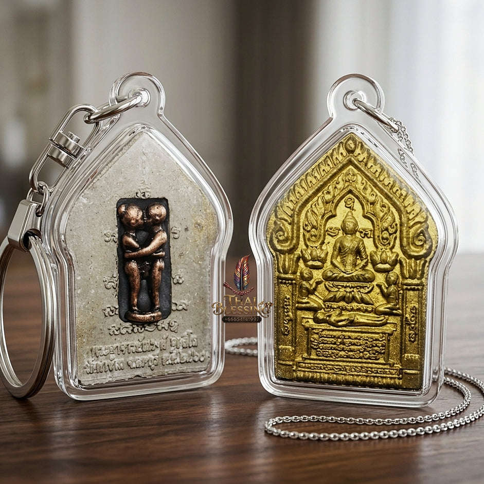 💥 THE ULTIMATE MASTERPIECE OF DUAL BLESSINGS: THE LUANG PHO WAN PHLAI KGAEO IN KU MASTER RELIC!  Sacred "Khun Phaen Phlai Kaeo Nam Ruek Thai Blessing Co By RURUECHA