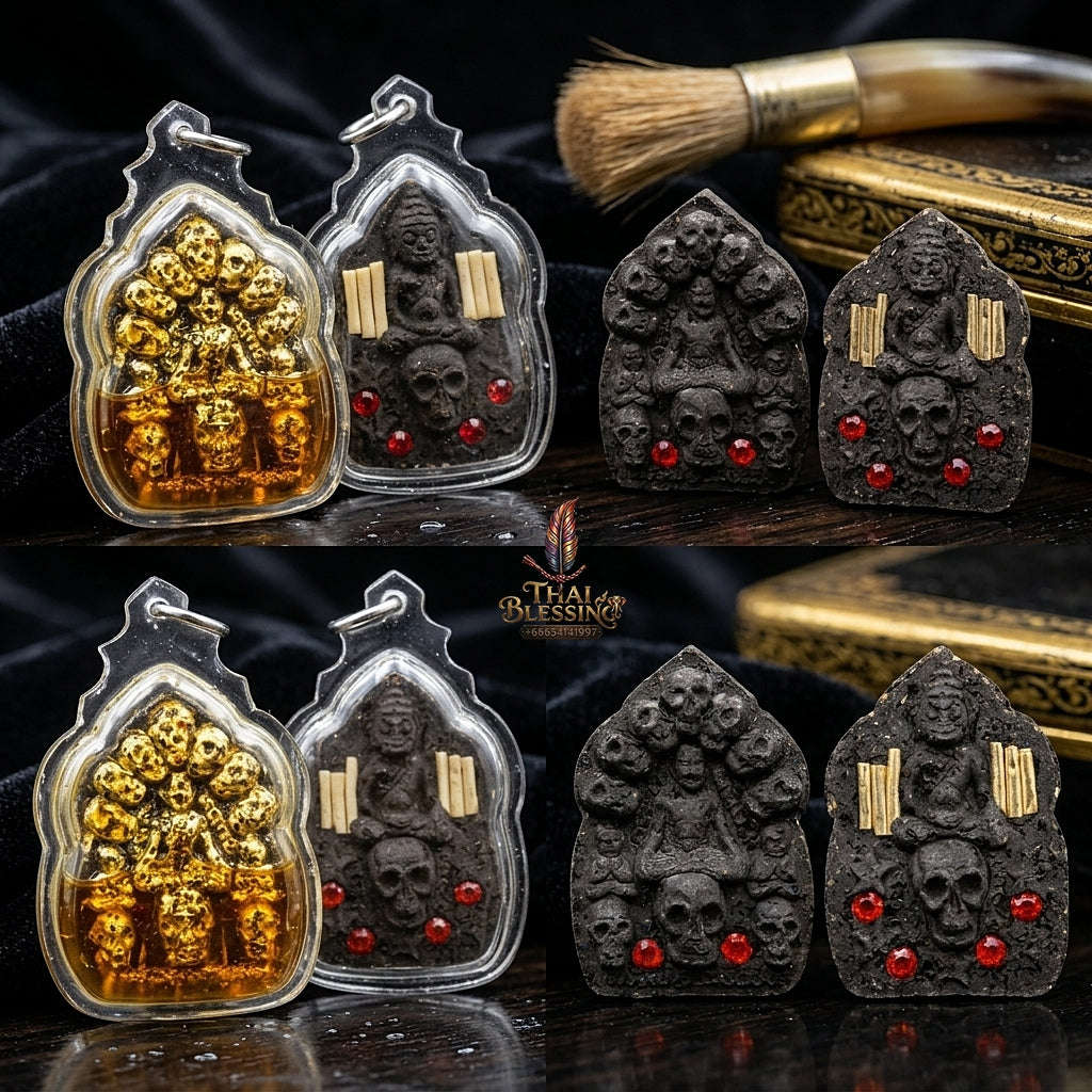 💥 THE ULTIMATE OIL-IMMERSED EASTERN MASTERPIECE OF NECROMANTIC SEDUCTION: THE LUANG PHO KHOEN OIL-SEALED TEN-SKULL KHUN PHAEN!  Sacred "Khun Phaen Sip Kalok Thai Blessing Co By RURUECHA
