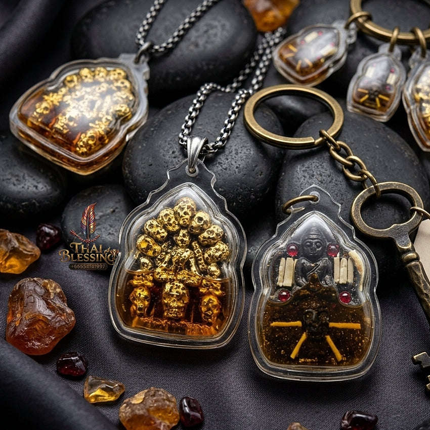💥 THE ULTIMATE OIL-IMMERSED EASTERN MASTERPIECE OF NECROMANTIC SEDUCTION: THE LUANG PHO KHOEN OIL-SEALED TEN-SKULL KHUN PHAEN!  Sacred "Khun Phaen Sip Kalok Thai Blessing Co By RURUECHA