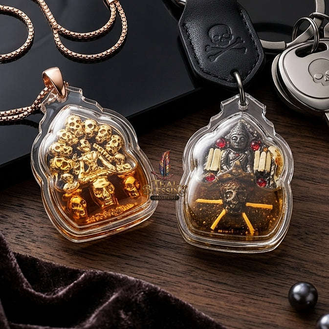 💥 THE ULTIMATE OIL-IMMERSED EASTERN MASTERPIECE OF NECROMANTIC SEDUCTION: THE LUANG PHO KHOEN OIL-SEALED TEN-SKULL KHUN PHAEN!  Sacred "Khun Phaen Sip Kalok Thai Blessing Co By RURUECHA