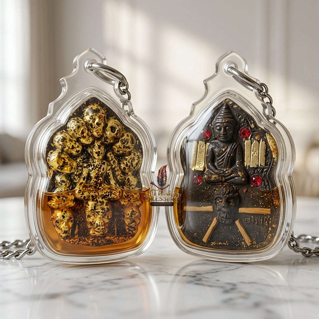💥 THE ULTIMATE OIL-IMMERSED EASTERN MASTERPIECE OF NECROMANTIC SEDUCTION: THE LUANG PHO KHOEN OIL-SEALED TEN-SKULL KHUN PHAEN!  Sacred "Khun Phaen Sip Kalok Thai Blessing Co By RURUECHA