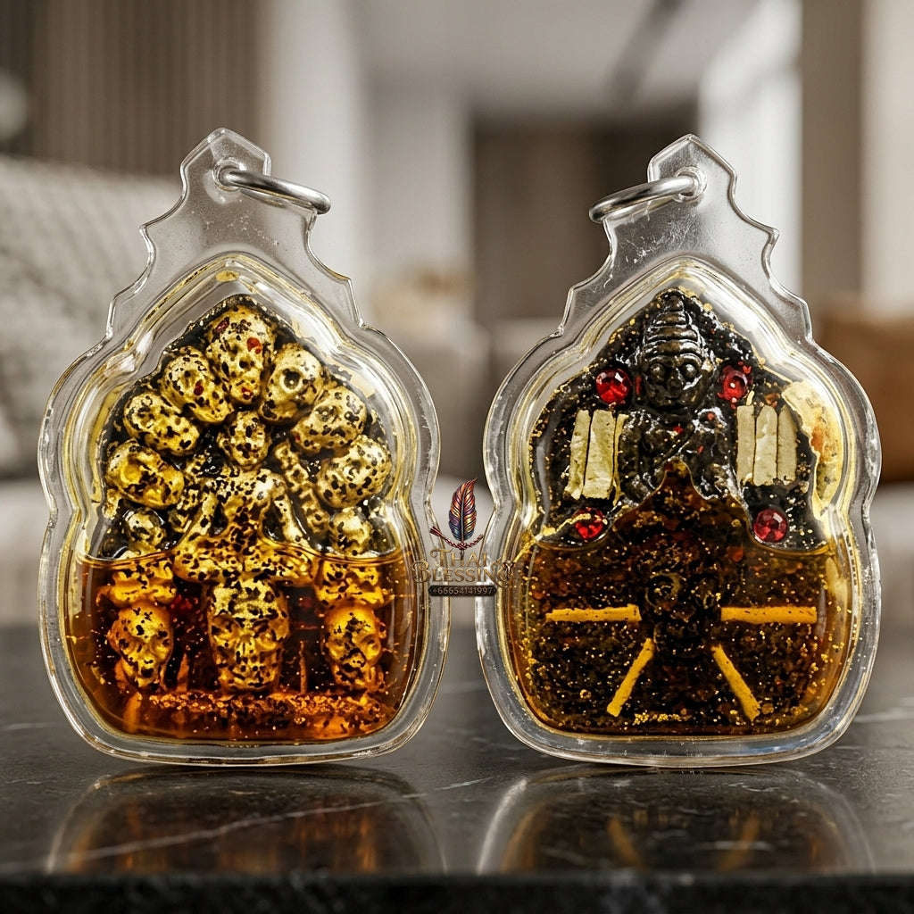 💥 THE ULTIMATE OIL-IMMERSED EASTERN MASTERPIECE OF NECROMANTIC SEDUCTION: THE LUANG PHO KHOEN OIL-SEALED TEN-SKULL KHUN PHAEN!  Sacred "Khun Phaen Sip Kalok Thai Blessing Co By RURUECHA