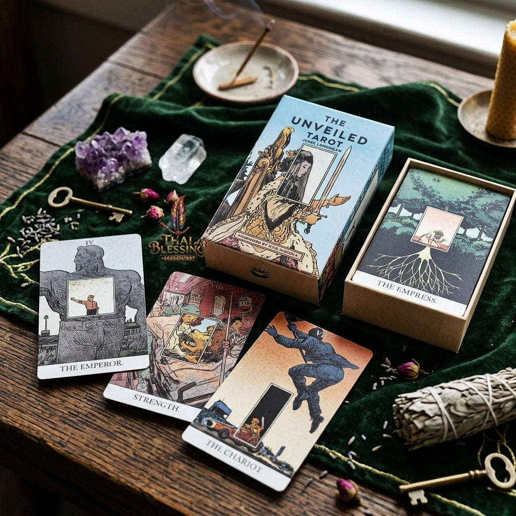 The Unveiled Tarot Deck (80 Pcs Special Edition by Jesse Lonergan) - 12x7cm 350GSM Double-Embossed Cards in Rigid Box for Intuitive Readings & Collectors