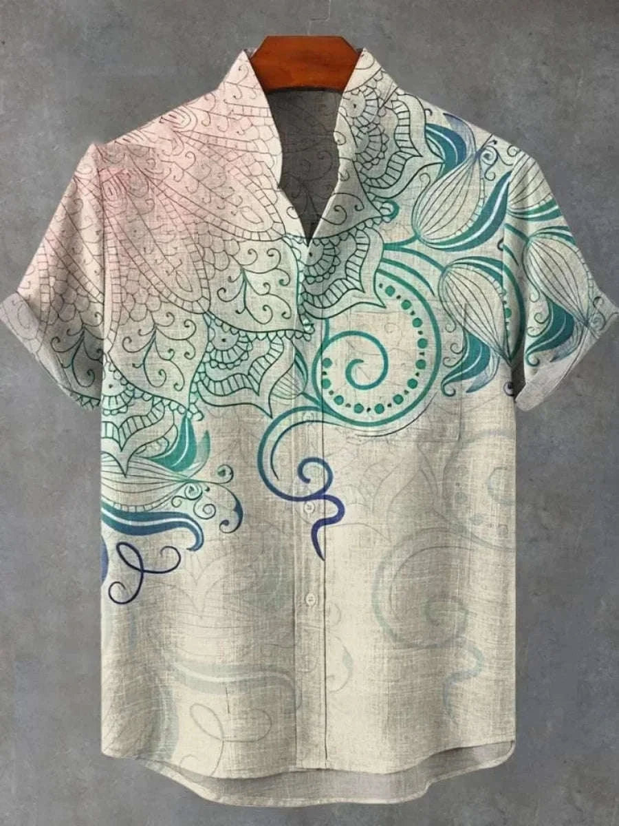 🏙️ The Urban Vintage Masterpiece: Premium Men's Casual Short-Sleeve Shirt – High-Definition Retro Graphic Print, Ultra-Breathable City-Luxe Fabric, and Modern-Fit Fashion Silhouette (Fast Delivery Edition) ZS1911