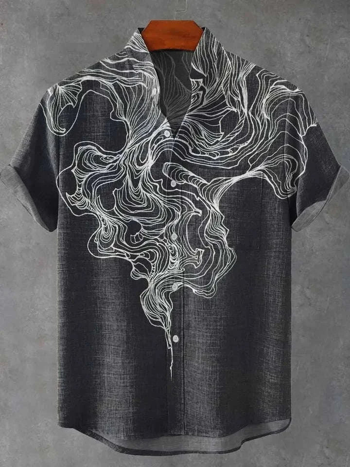 🏙️ The Urban Vintage Masterpiece: Premium Men's Casual Short-Sleeve Shirt – High-Definition Retro Graphic Print, Ultra-Breathable City-Luxe Fabric, and Modern-Fit Fashion Silhouette (Fast Delivery Edition)