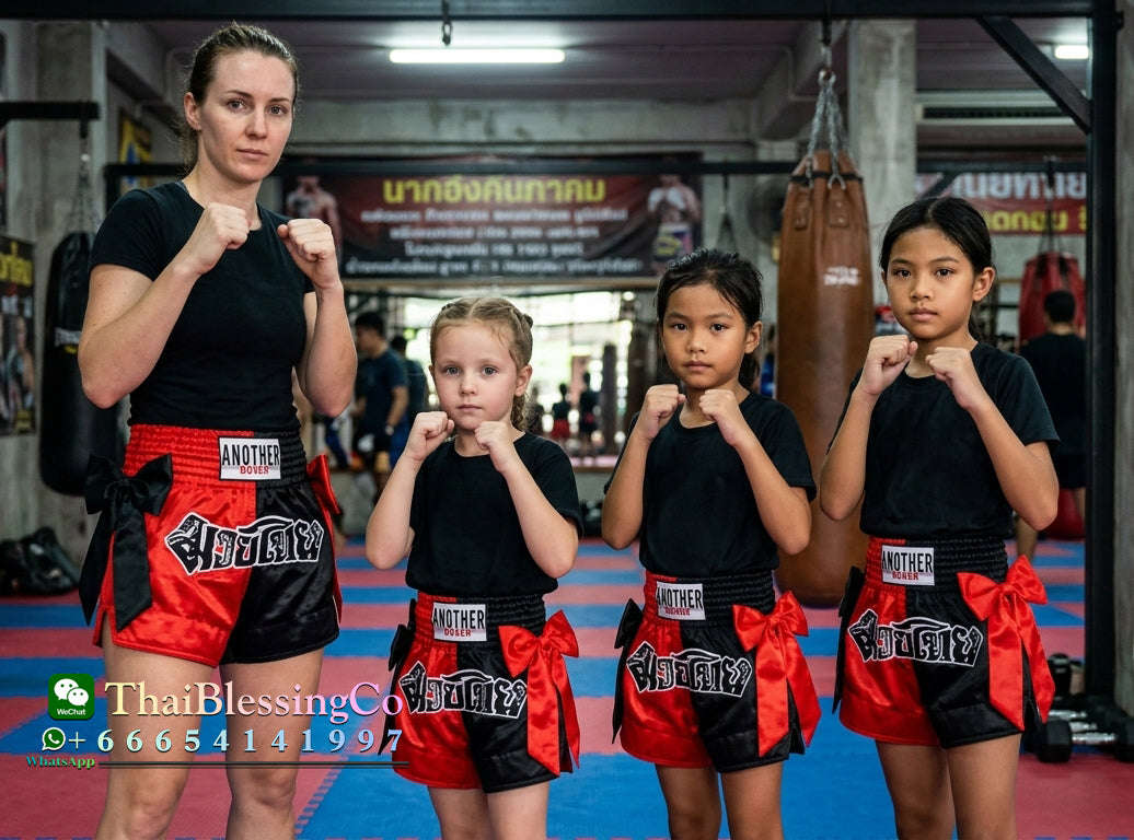 🔥 The Victory Bow: Premium Satin Muay Thai & Kickboxing Shorts – Elegant Bow-Tie Design, Multi-Sport Combat Trunks for MMA, Cage Fighting, and Professional Training (Adults & Kids Black and red Muay Thai shorts)