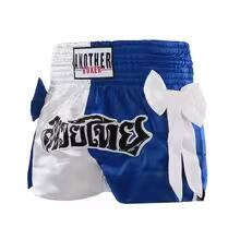 🔥 The Victory Bow: Premium Satin Muay Thai & Kickboxing Shorts – Elegant Bow-Tie Design, Multi-Sport Combat Trunks for MMA, Cage Fighting, and Professional Training (Adults & Kids Blue and white Muay Thai shorts)