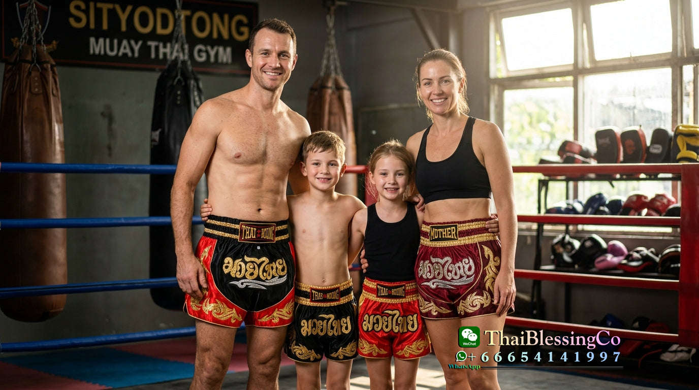 🥊The Warrior’s Glory: Authentic Premium Thai Pattern Muay Thai Shorts – Double-Layered Professional Satin Boxing Trunks, Handcrafted Factory-Direct Export Grade for Adults and Kids (Black and red Muay Thai shorts)